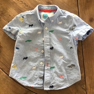 Kids Boden Animal shirt 3/4 - very lightly worn